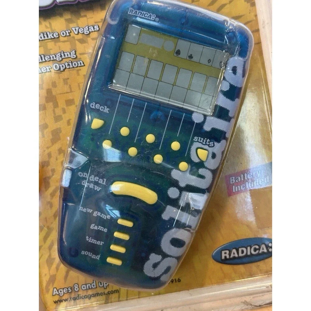 Radica Pocket Solitaire Electronic Handheld Game 2-in-1 Klondike Vegas Works